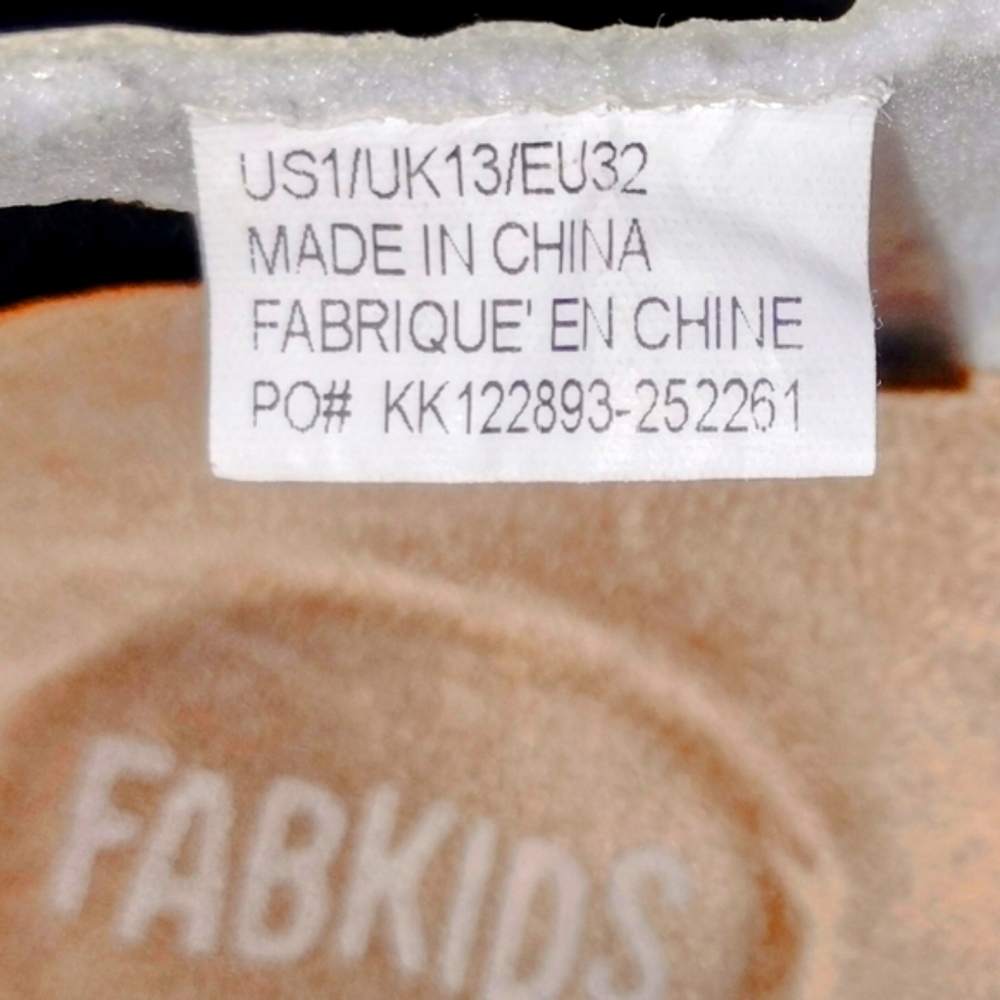 Fabkids Girls Size 1 Cream Velcro Strap Sandals Soft And Comfy Lightweight - Picture 3 of 3